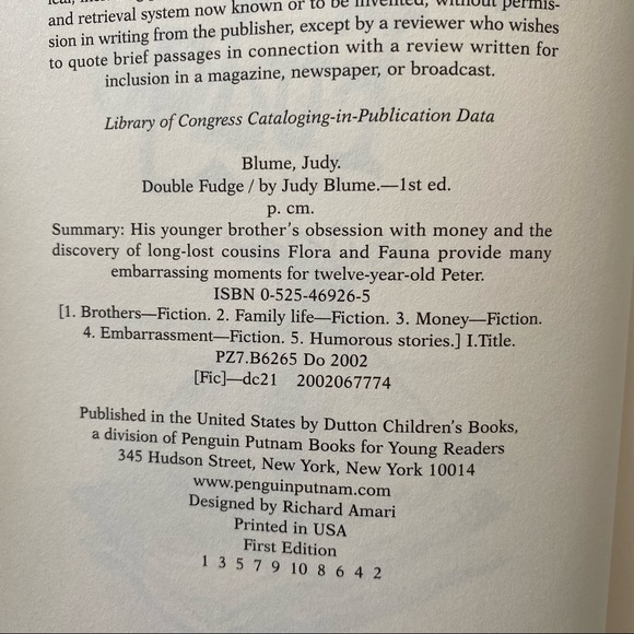 Judy Blume “Double Fudge” chapter book - Picture 5 of 5